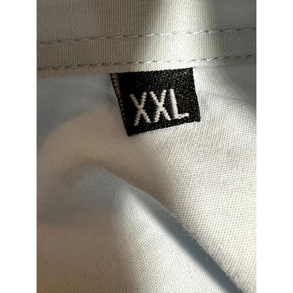 BMW LIFESTYLE Men's Short Sleeve Button Down Cotton Shirt Pale Blue Size 2XL/XXL - Picture 9 of 11